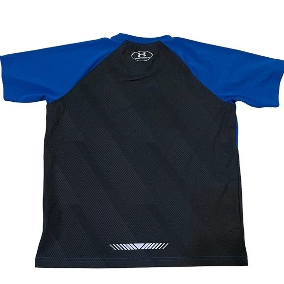 Under Armour HeatGear Shirt Loose Fit Blue and Black - Picture 3 of 9